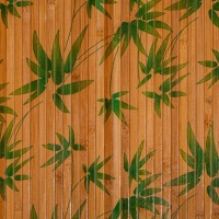 Бамбуковые обои зеленые Листья бамбука, ламель 8мм, шир.0,9 м