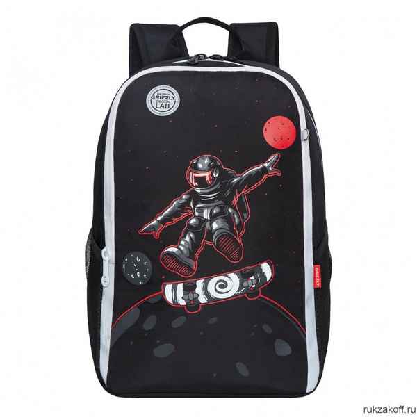 Рюкзак школьный GRIZZLY RB-251-2 черный - красный