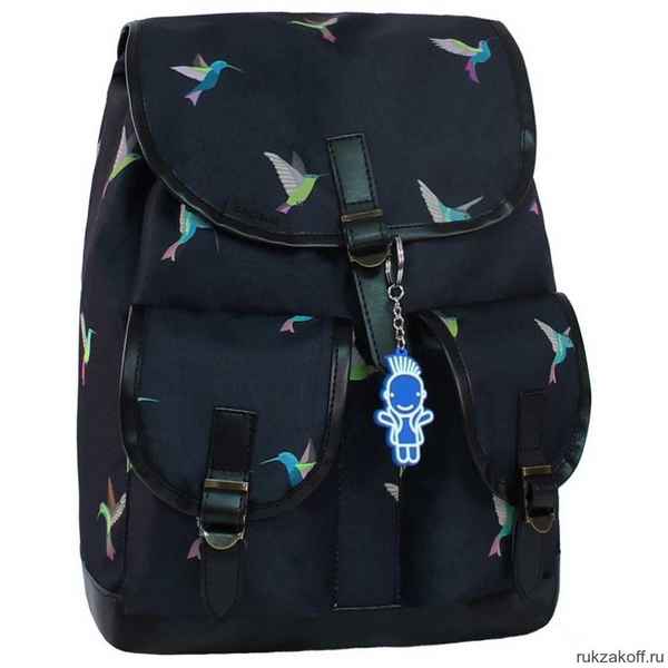 Рюкзак Bagland Amy 16 л Черный с колибри