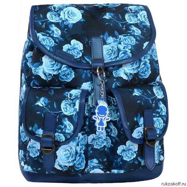 Рюкзак Bagland Amy 16 л Синий с цветами