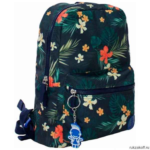 Рюкзак Bagland mini 8 л Черный с цветами