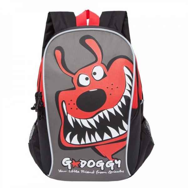 Рюкзак детский Grizzly RK-079-3 Чёрный/Красный