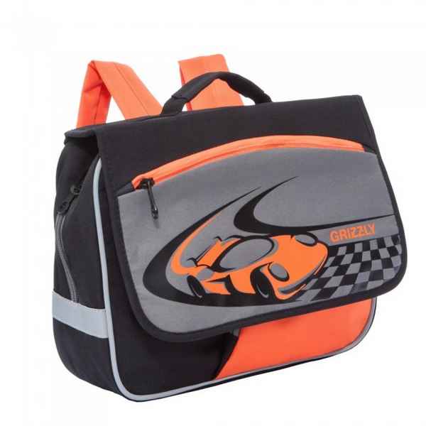 Рюкзак Grizzly RK-997-1 Черный/серый/оранжевый