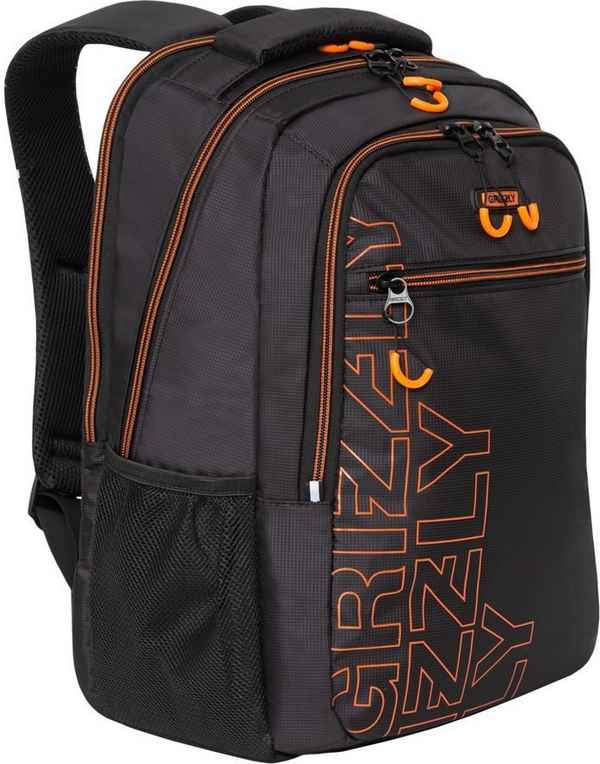 Рюкзак Grizzly RU-922-2 Чёрный/Оранжевый