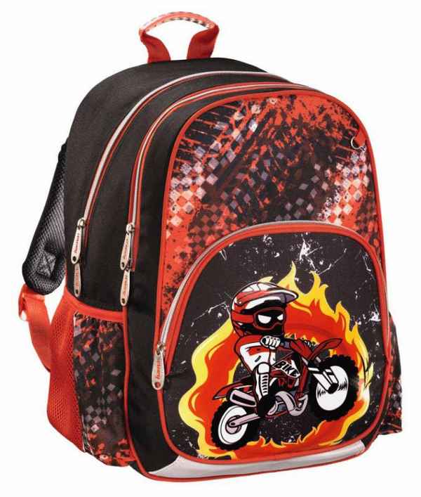 Рюкзак Hama Motorbike (черный/красый)