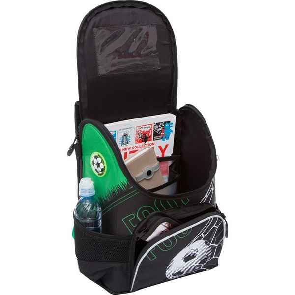 Рюкзак школьный Grizzly RAn-083-1 Чёрный/Зелёный