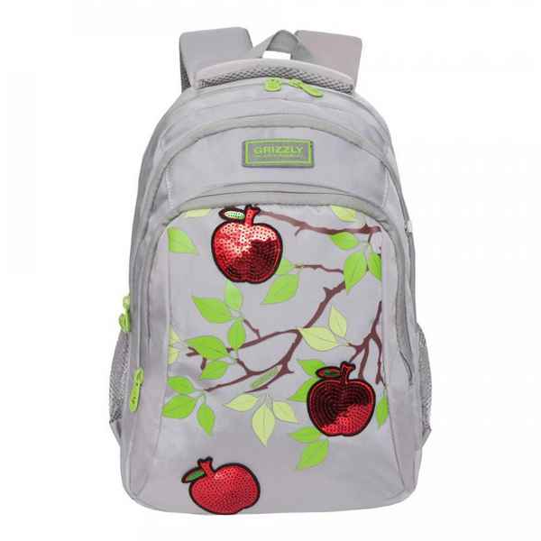 Рюкзак школьный Grizzly RG-062-1 Светло-серый