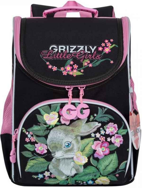 Рюкзак школьный с мешком Grizzly RA-973-3 Чёрный