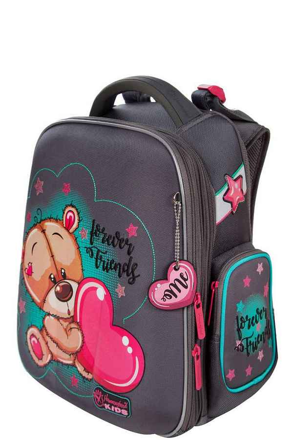 Школьный ортопедический рюкзак Hummingbird Bear with a heart TK65(Gr)
