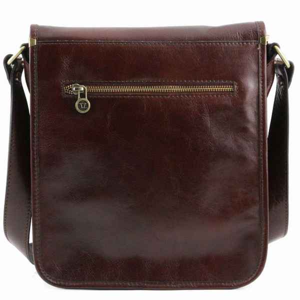 Кожаная сумка Tuscany Leather MESSENGER (2 отделения) Коричневый
