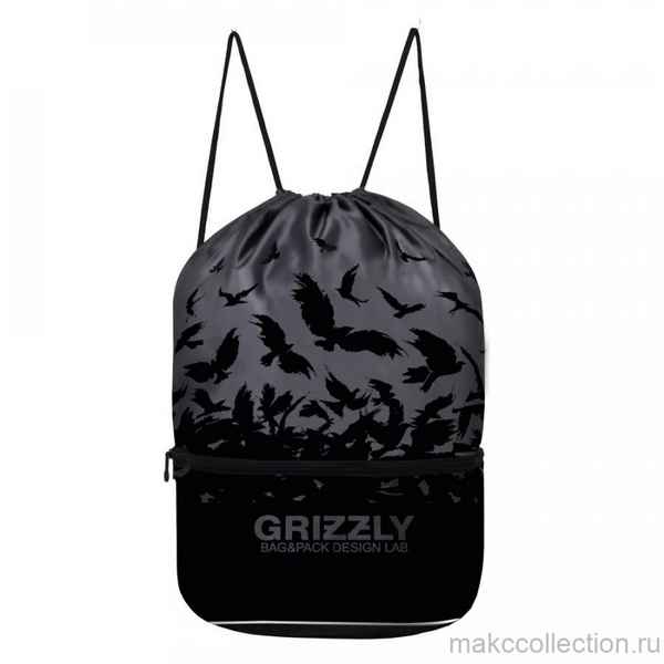 Мешок для обуви Grizzly OM-12-3 черный
