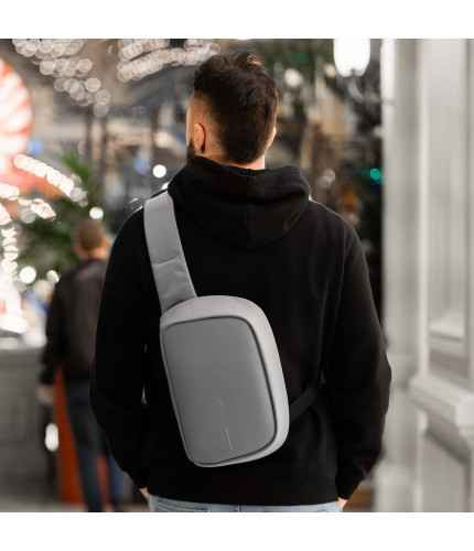 Однолямочный рюкзак для планшета до 9,7 дюймов XD Design Bobby Sling серый
