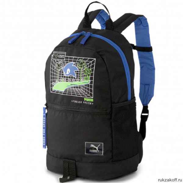 Рюкзак PUMA x Sega Backpack Чёрный/Синий