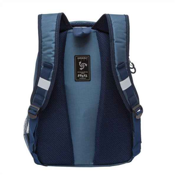 Рюкзак школьный Grizzly RB-054-2 Темно-синий-серый