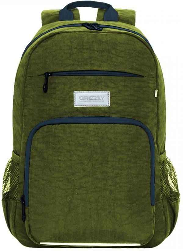 Рюкзак школьный Grizzly RB-155-2 хаки