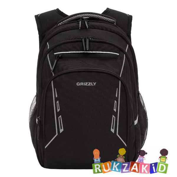 Рюкзак школьный GRIZZLY RB-250-4 черный - черный