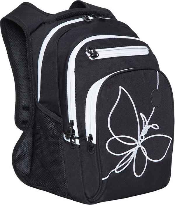 Рюкзак школьный Grizzly RG-161-2 черный - белый