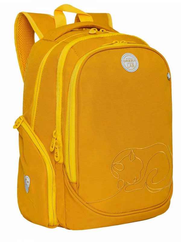 Рюкзак школьный GRIZZLY RG-268-1 желтый