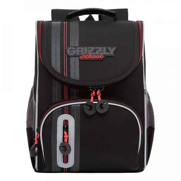 Рюкзак школьный с мешком Grizzly RAm-185-2 черный