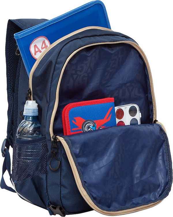 Рюкзак школьный с мешком Grizzly RB-158-1 синий