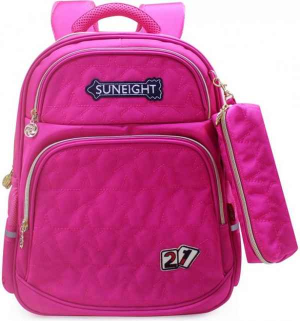 Рюкзак школьный в комплекте с пеналом Sun eight SE-2504 Розовый