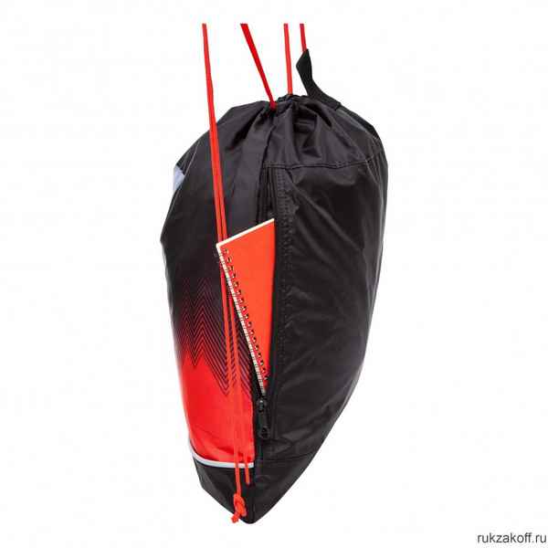 Мешок для обуви GRIZZLY OM-21-5 черный - красный