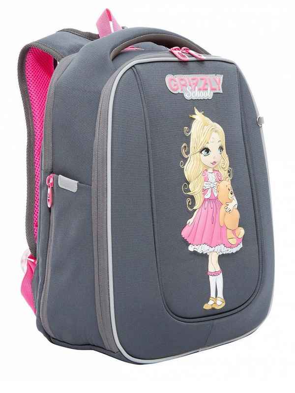Рюкзак школьный GRIZZLY RAf-292-10 серый