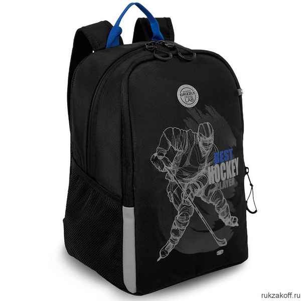 Рюкзак школьный GRIZZLY RB-251-7 черный - синий