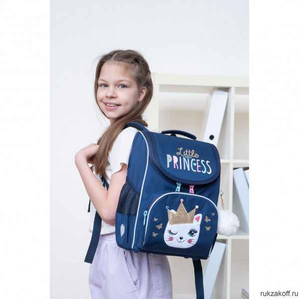 Рюкзак школьный с мешком GRIZZLY RAm-284-1 синий